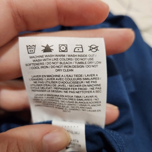 Nike Just Do It Longsleeve Blue Activewear Running Top Size Small - Picture 10 of 11